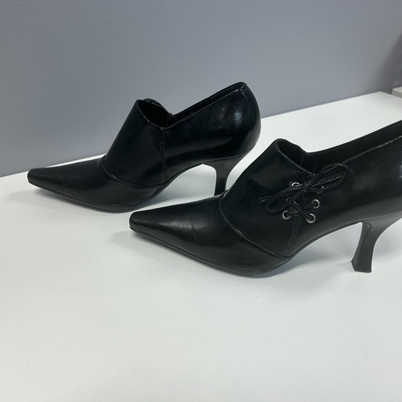 Franco Sarto Ladonna Black-Petrol Str Napa , size 8M, leather pump heels - Picture 9 of 10